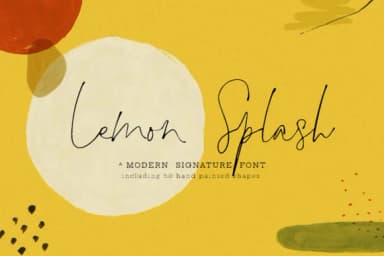 Lemon Splash Font by Blue Robin Design Shop — Script Handwritten Font — thumbnail 1