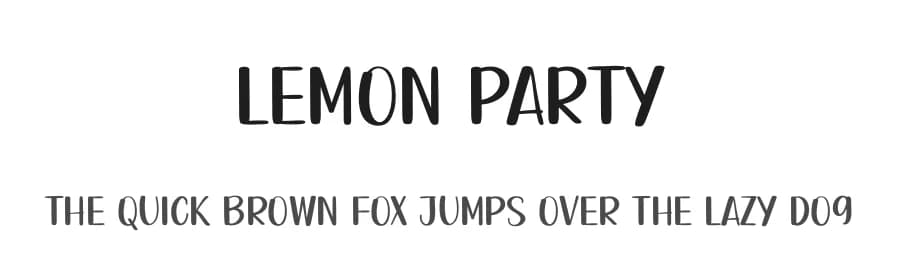 Lemon Party by creatype designer — Script Handwritten Font