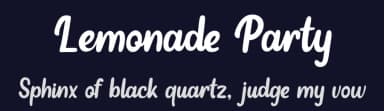 Lemonade Party by Kurnia Setyadi — Script Handwritten Font — thumbnail 2
