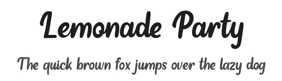 Lemonade Party by Kurnia Setyadi — Script Handwritten Font