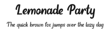 Lemonade Party by Kurnia Setyadi — Script Handwritten Font — thumbnail 1