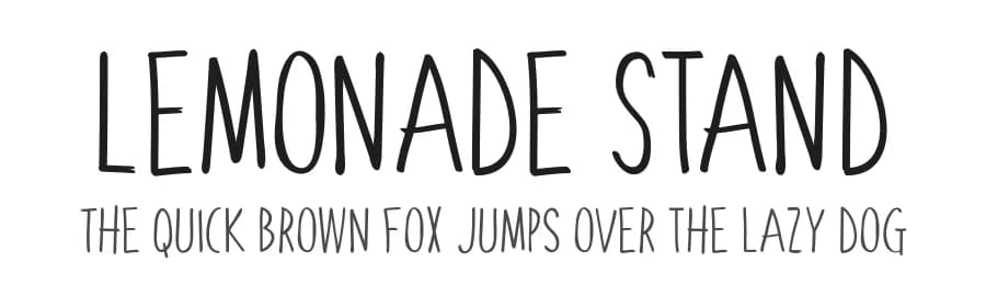 Lemonade Stand by Sharkshock — Script Handwritten Font
