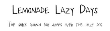 Lemonade Lazy Days by Kelsey Ann G — Script Handwritten Font — thumbnail 1