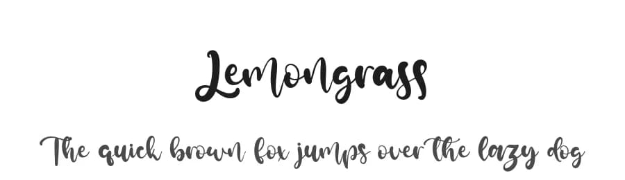 Lemongrass by Kong Font — Script Handwritten Font