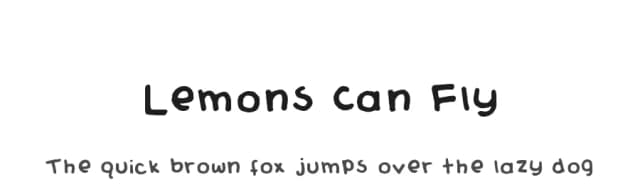 Lemons Can Fly by Pi Luo Chiu — Script Handwritten Font