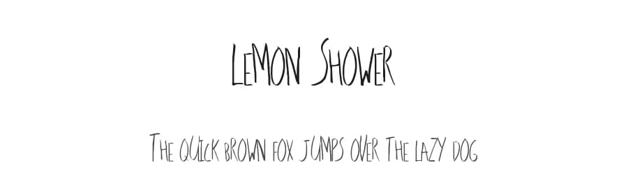 Lemon Shower by Xerographer Fonts — Script Handwritten Font