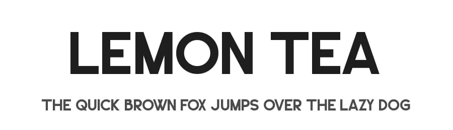 Lemon Tea by Kong Font — Sans Serif Font