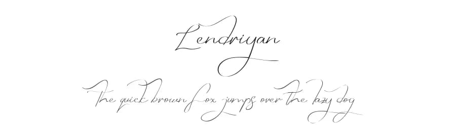 Lendriyan by liart type — Script Handwritten Font