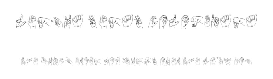 Lengua Senas Colombiana by Diana Katerine Idrobo Martinez — Dingbats Font