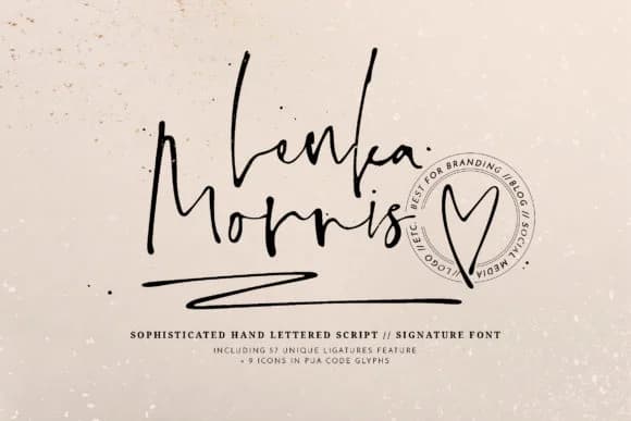 Lenka Morris Font by Blue Robin Design Shop — Script Handwritten Font