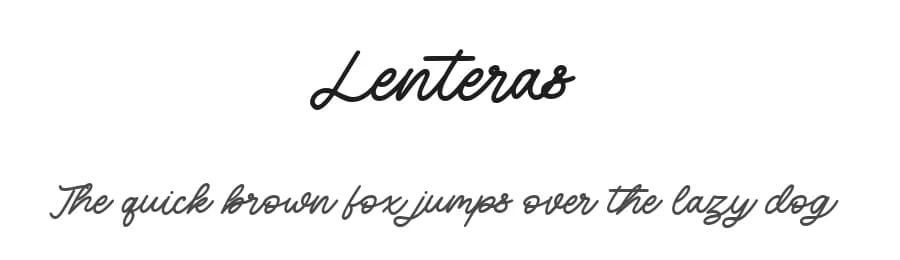 Lenteras by Maulana Creative — Script Handwritten Font