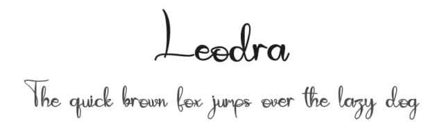 Leodra by Vincentius Kriswandono — Script Handwritten Font