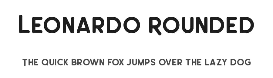 Leonardo Rounded by Wahyu Rahmawan — Sans Serif Font