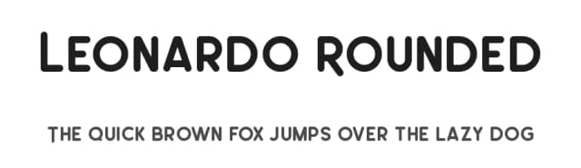 Leonardo Rounded by Wahyu Rahmawan — Sans Serif Font