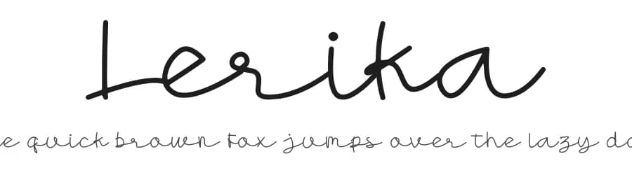 Lerika by Tychitype — Script Handwritten Font