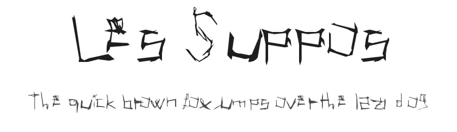Les Suppos by ChazyChaz — Script Handwritten Font