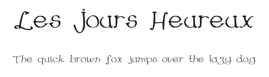 Les Jours Heureux by -arnaud- — Script Handwritten Font