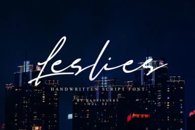 Leslies Script Font by babeh666.gr — Script Handwritten Font — thumbnail 1