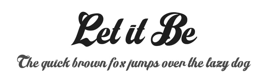 Let it Be by Billy Argel Fonts ® — Script Handwritten Font