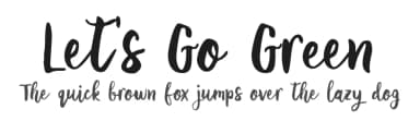 Let's Go Green by Beningtype by. Letteratom — Script Handwritten Font — thumbnail 1