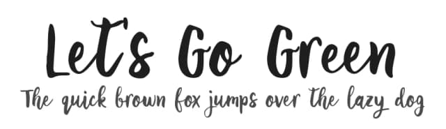 Let's Go Green by Beningtype by. Letteratom — Script Handwritten Font