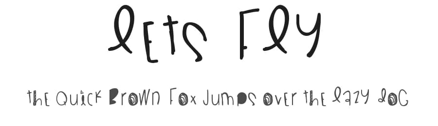 Lets Fly by Des Gomez — Script Handwritten Font