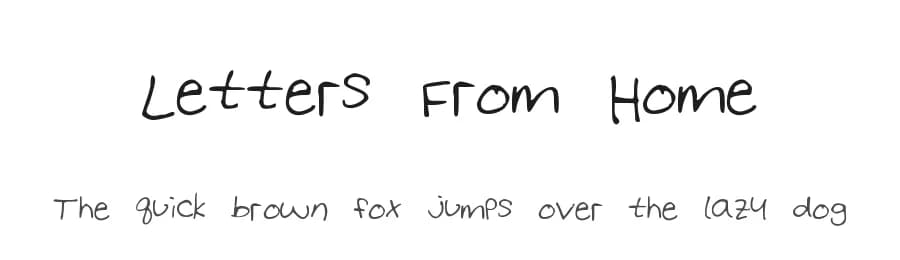 Letters From Home by Rebecca Johnson — Script Handwritten Font
