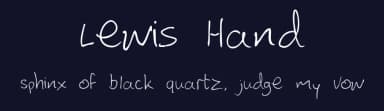 Lewis Hand by L — Script Handwritten Font — thumbnail 2