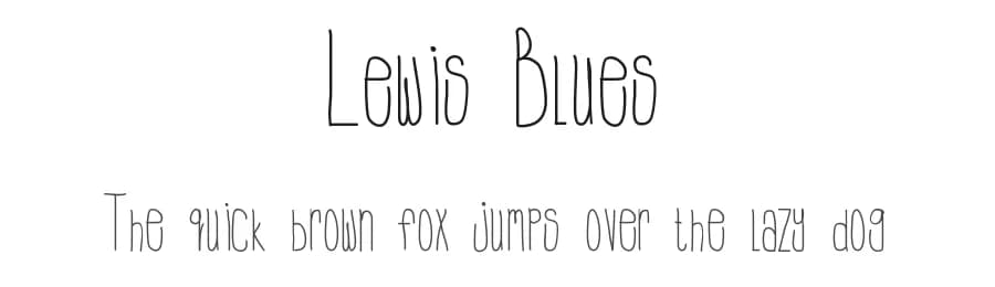 Lewis Blues by Karin McCombes — Script Handwritten Font
