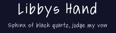 Libbys Hand by Libby — Script Handwritten Font — thumbnail 2