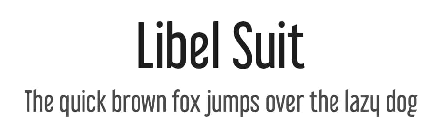 Libel Suit by Typodermic Fonts — Sans Serif Font