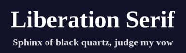 Liberation Serif by Red Hat — Serif Font — thumbnail 2