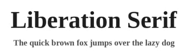 Liberation Serif by Red Hat — Serif Font — thumbnail 1