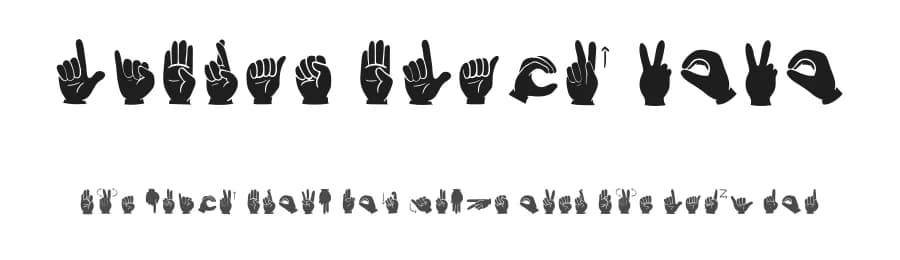 Libras Black 2020 by Anderson Pereira — Dingbats Font