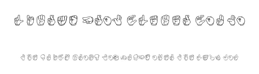 Libras Prof Cleber Couto by Gabriel Lélis — Dingbats Font