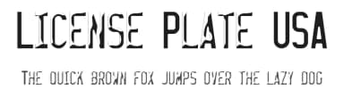 License Plate USA by SpideRaYsfoNtS — Sans Serif Font — thumbnail 1