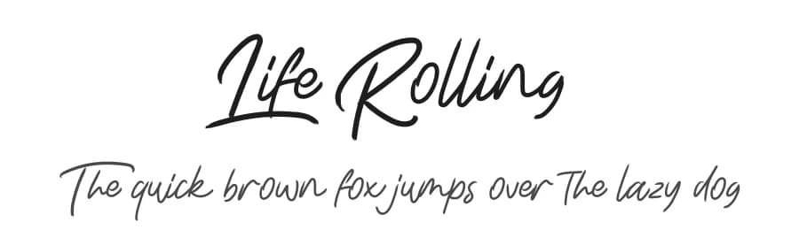 Life Rolling by Typefactoryco — Script Handwritten Font