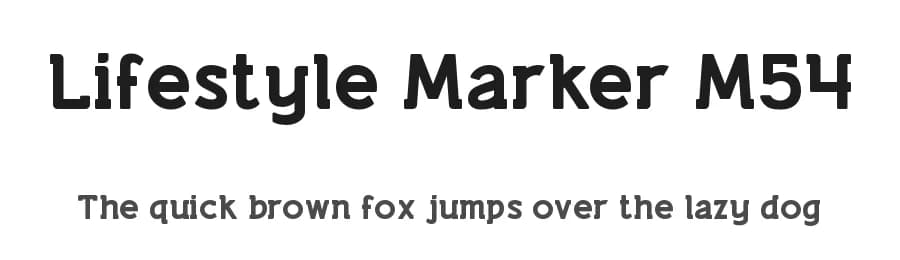 Lifestyle Marker M54 by justme54s — Sans Serif Font