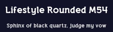 Lifestyle Rounded M54 by justme54s — Sans Serif Font — thumbnail 2