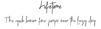 Lifetime by ladyluck — Script Handwritten Font — thumbnail 1
