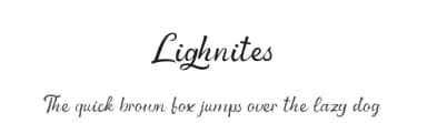Lighnites by ReyreyBlue — Script Handwritten Font — thumbnail 1