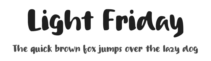 Light Friday by MJType — Script Handwritten Font