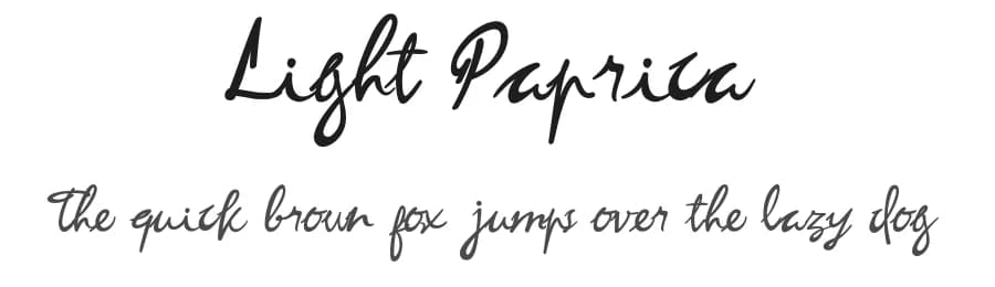 Light Paprica by UI Creative — Script Handwritten Font