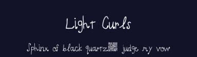 Light Curls by Xerographer Fonts — Script Handwritten Font — thumbnail 2