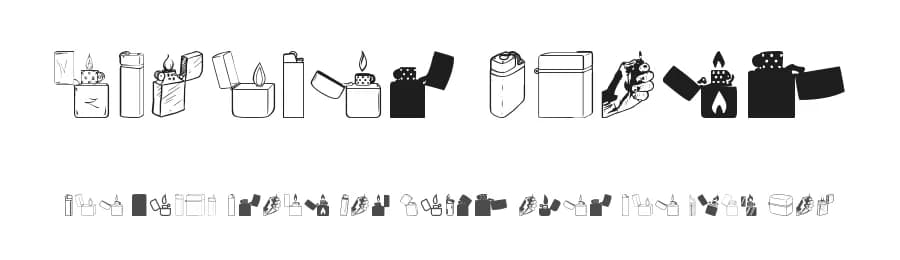 Lighter Icons by Woodcutter — Dingbats Font