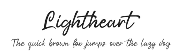 Lightheart by Ahargun C Design — Script Handwritten Font
