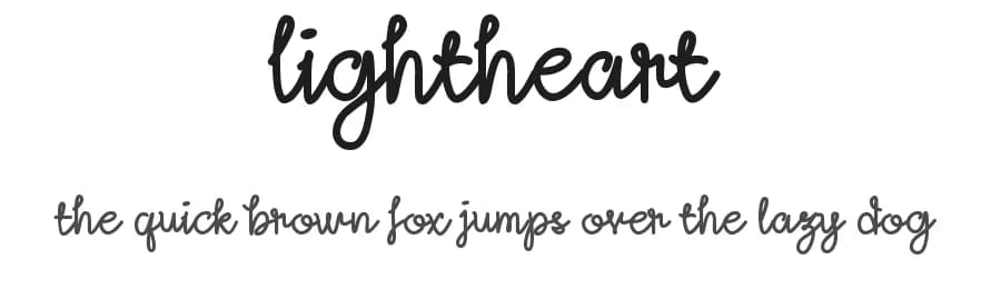 Lightheart by The Branded Quotes — Script Handwritten Font