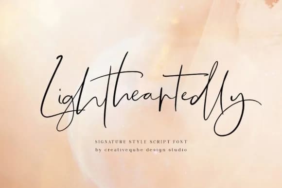 Lightheartedly Font by Creativeqube Design — Script Handwritten Font