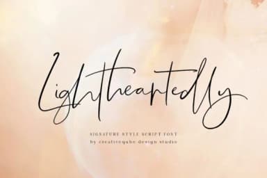 Lightheartedly Font by Creativeqube Design — Script Handwritten Font — thumbnail 1