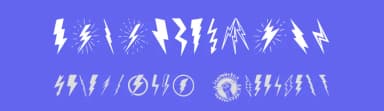 Lightning Bolt by Woodcutter — Dingbats Font — thumbnail 3